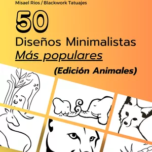 Imagen de portada para Ebook 50 diseños de TATUAJES minimalista (edición animales)