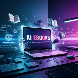 Imagem de capa para o Curso online 5 Ebooks por Dia com IA
