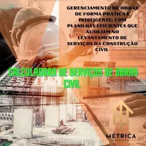 Imagem de capa para o Ebook Combo de Planilhas de levantamento de Matérias de Obras Civil