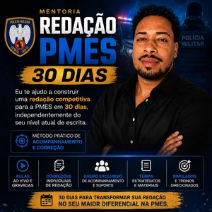 Imagem de MISSÃO REDAÇÃO PMES EM 30 DIAS criado por THIAGO OLIVEIRA BRAGA na hotmart