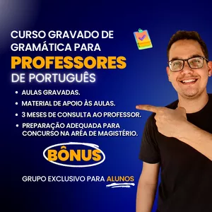 Imagem de capa para o Curso online Curso completo de gramática para professores de Língua Portuguesa.