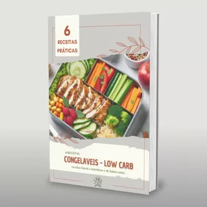 Imagem de capa para o Ebook 6 receitas praticas congeladas low carb
