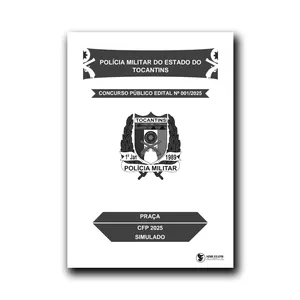 Imagem de capa para o Ebook Simulado PMTO 2025 - Banca FGV - Questões comentadas