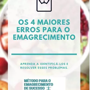 Imagem de capa para o Ebook OS 4 MAIORES ERROS PARA O EMAGRECIMENTO