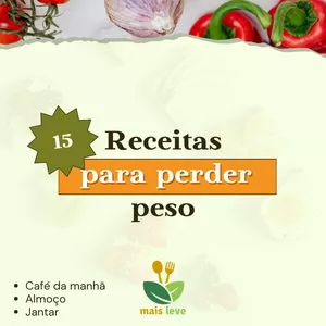 Imagem de capa para o Ebook 15 Receitas para perder peso