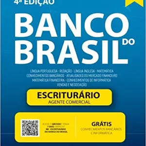 Imagem de capa para o Ebook Escriturário/Agente Comercial - Banco do Brasil - BB: Edital 2022