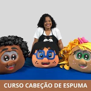 Imagem de capa para o Curso online Cabeção de espuma da tia Fabrícia