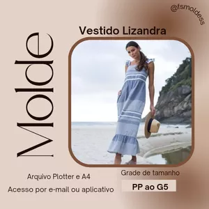 Imagem de capa para o Ebook Molde vestido Lizandra 