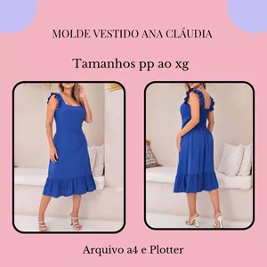 Imagem de capa para o Ebook Molde Vestido Ana Cláudia 