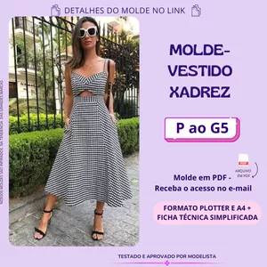 Imagem de capa para o Curso online MOLDE VESTIDO XADREZ