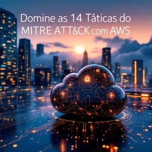 Imagem de capa para o Ebook Segurança na Nuvem: Domine as 14 Táticas do MITRE ATT&amp;CK com AWS