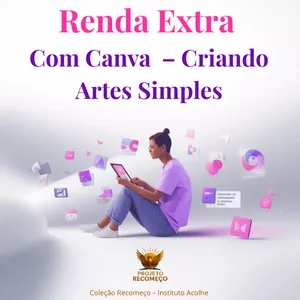 Imagem de capa para o Ebook Renda Extra com Canva – Criando Artes Simples
