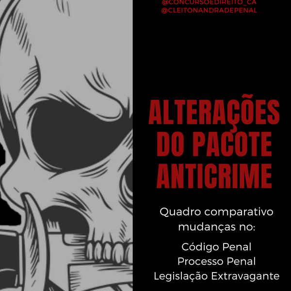 Pacote Anticrime Quadro Comparativo Cleiton Lucas Learn A New Skill Ebooks Or Documents Hotmart
