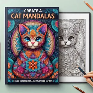 Imagen de portada para Ebook "Mandalas de Gatos 🐱🎨: Arte, Calma y Magia Felina para tu Alma ✨🧘‍♀️"
