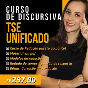 Imagem de capa para o Curso online Curso de Discursiva para o TSE Unificado