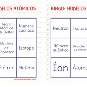Imagem de capa para o Ebook BINGO MODELOS ATÔMICOS