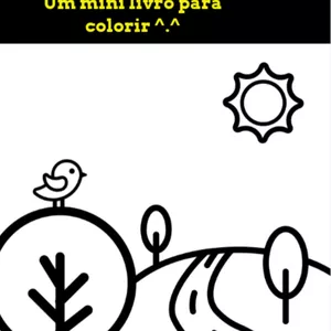 Imagem de capa para o Ebook Mini Livro para colorir - Infantil