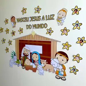 Imagem de capa para o Ebook Painel de Natal Presépio com fotos 