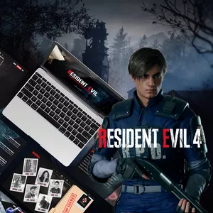 Imagem de capa para o Curso online Resident Evil 4 - Template de PowerPoint