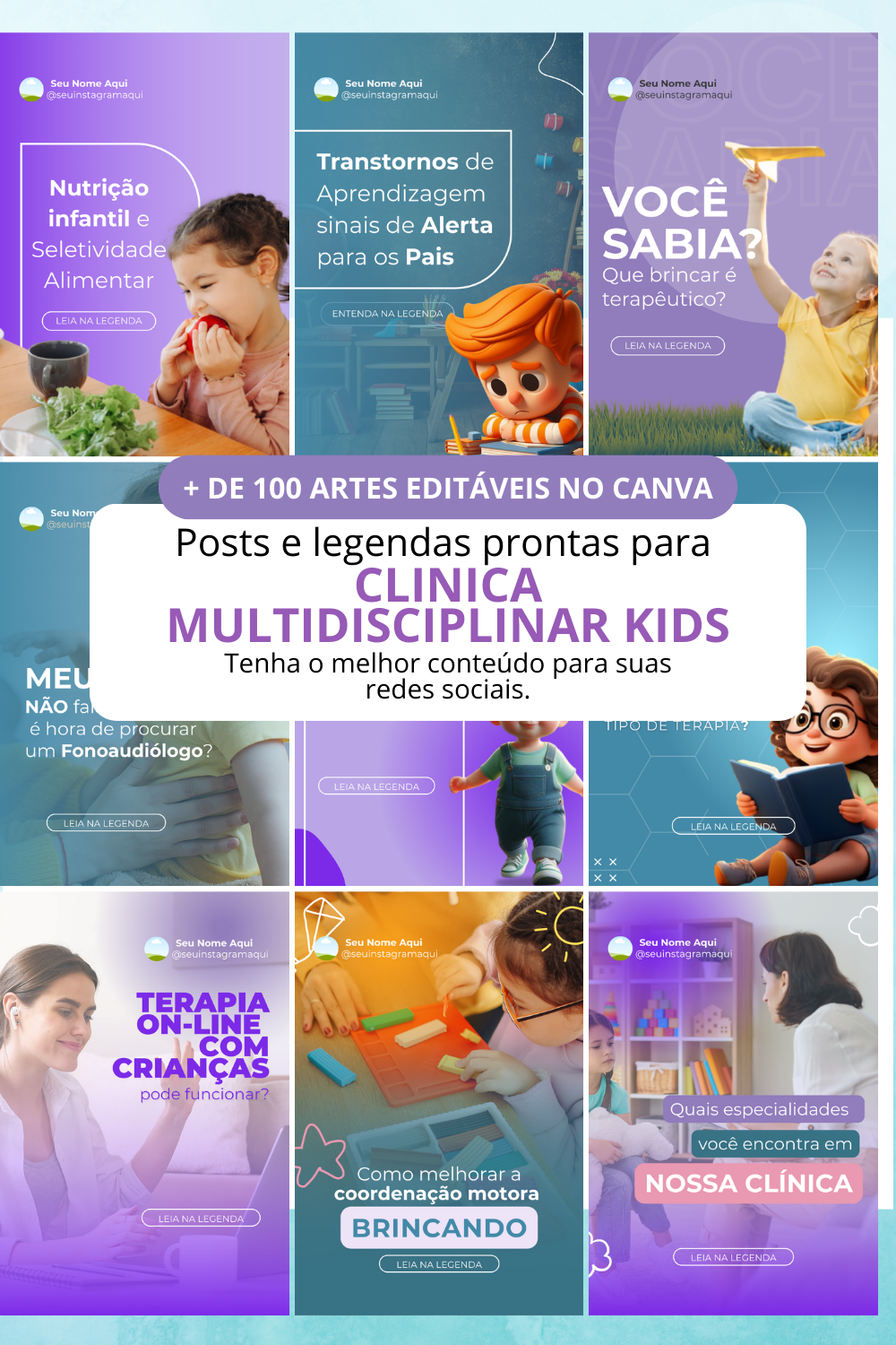 Imagem do curso PACK CANVA CLINICA MULTIDISCIPLINAR KIDS