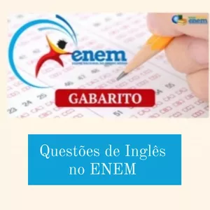 Imagem de capa para o Ebook Questões de Inglês no ENEM