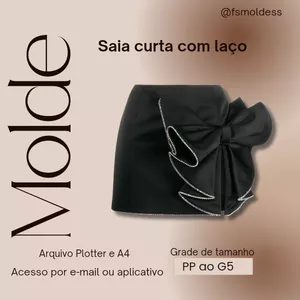 Imagem de capa para o Ebook Molde saia curta com laço 