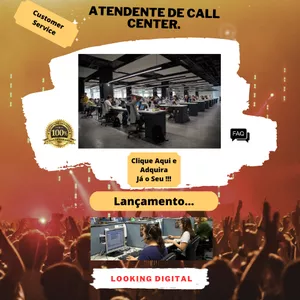 Imagem de capa para o Ebook Atendente de Call Center. 