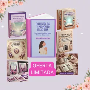 Imagen de portada para Ebook Encuetra Paz y Propósito en 30 Días: Diario de Gratitud para Madres Ocupadas