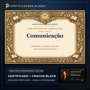 🔥 BOLSA 100% [APLICADA] - [MATRÍCULA] CURSO DE FORMAÇÃO EM COMUNICAÇÃO - ACESSO VITALÍCIO - CRACHÁ BLACK + REGISTRO - CASHBACK R$ 25 - BÔNUS APOSTILA EXTRA - FP