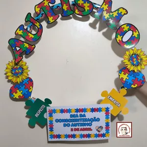 Imagem de capa para o Ebook MOLDURA PARA BAMBOLÊ: DIA MUNDIAL DA CONSCIENTIZAÇÃO DO AUTISMO