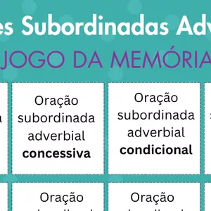 Imagem de capa para o Curso online Jogo da memória - Orações subordinadas advebiais