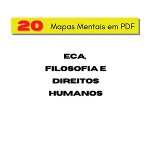 Imagem principal do produto 20 Mapas Mentais OAB - ECA, Filosofia e Direitos Humanos