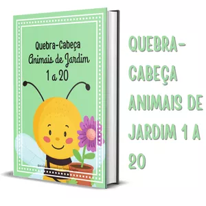 Imagem de capa para o Ebook Quebra-cabeça animais de jardim 1 a 20