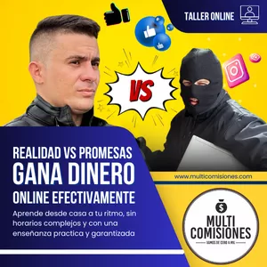 Imagen de portada para Curso online "Realidad vs Promesas: Gana Dinero Online Efectivamente"