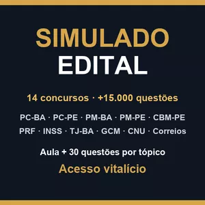 Imagem do curso SIMULADO EDITAL - 14 CONCURSOS POLICIAIS E PÚBLICOS