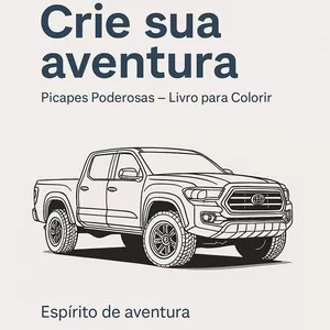 Imagem de capa para o Curso online Crie sua aventura – Picapes Poderosas: Livro para Colorir 🚙 Para crianças e adultos que amam velocidade, estilo e criatividade!