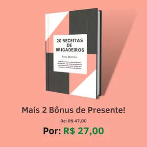 Imagem de capa para o Ebook E-Book com 20 Receitas Mais Vendidas Rosy Doces