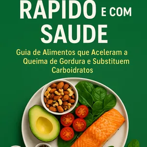 Imagem de capa para o Ebook Emagreça Rápido e com Saúde: Guia Prático de Alimentos que Queimam Gordura e Substituem Carboidratos
