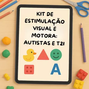 Imagem de capa para o Ebook KIT DE ESTIMULAÇÃO VISUAL E MOTORA (AUTISTA E T21)