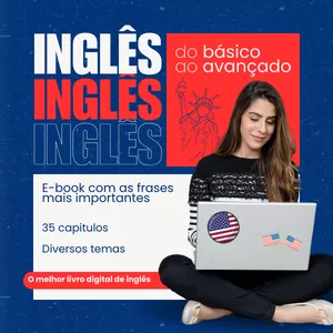 Imagem de capa para o Ebook PRICIPAIS FRASES EM INGLÊS DO BÁSICO AO AVANÇADO.