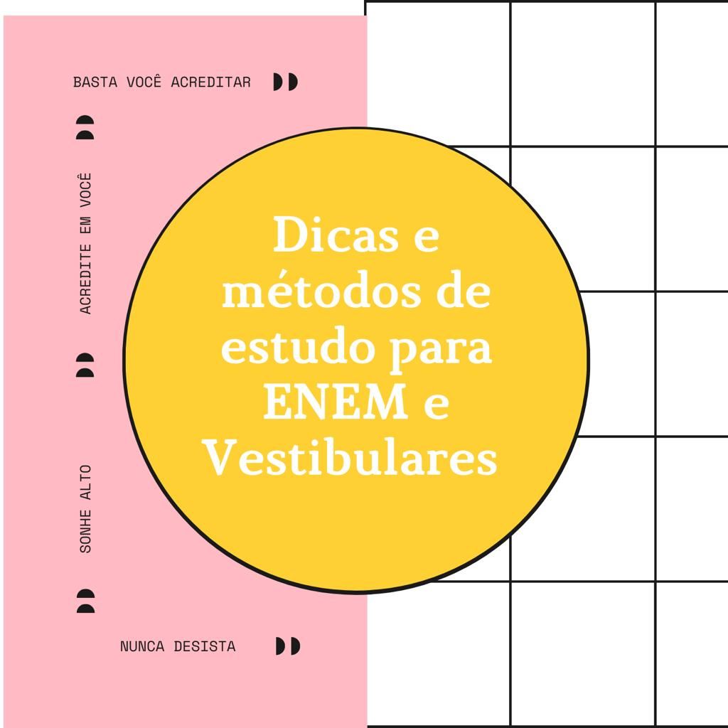 Imagem do curso Dicas  métodos de estudo para ENEM e vestibulares