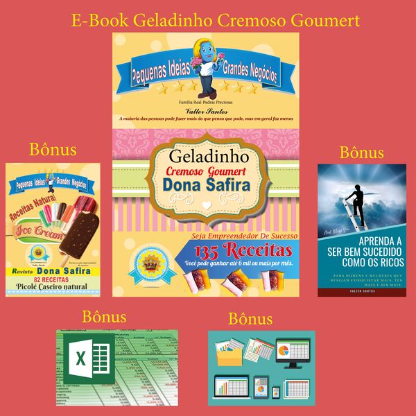 E Book 135 Receitas Geladinho Cremoso Goumert Dona Safira Valter Dos Santos Bastos Learn A New Skill Ebooks Or Documents Hotmart