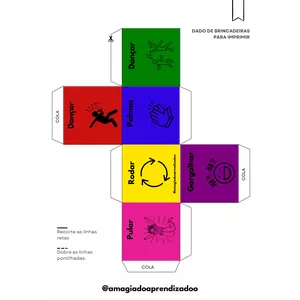 Imagem de capa para o Ebook Molde Dado de brincadeiras