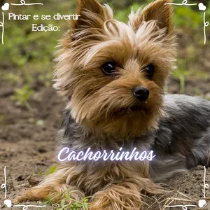 Imagem de capa para o Ebook Livro de colorir de cachorrinhos