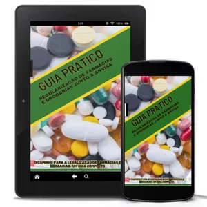 Imagem de capa para o Ebook Guia prático para regularização de farmácias e drogarias junto à Anvisa