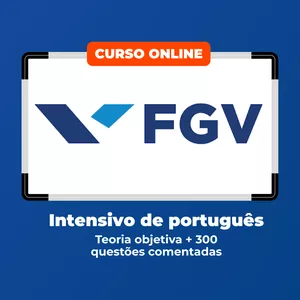 Imagem de capa para o Curso online Intensivo de português para a banca FGV