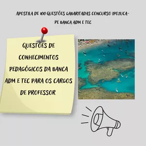 Apostila de questões pedagógicas da banca ADM E TEC Concurso Ipojuca-Pe
