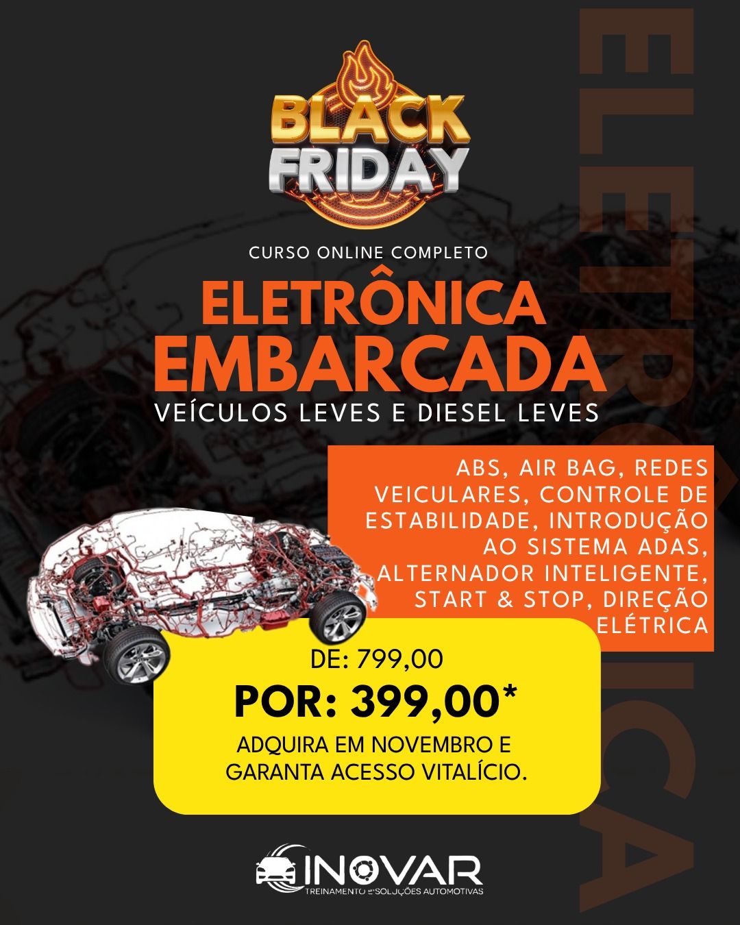 Imagem do curso Curso online - INOVAR - ELETRÔNICA EMBARCADA VEICULOS LEVES E DIESEL LEVES