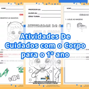 Imagem de capa para o Ebook Atividades de Cuidados com o Corpo – 1º Ano