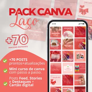 Imagem de capa para o Ebook Pack Canva LAÇO